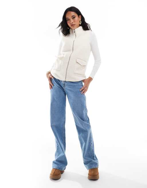 In The Style - Gilet color crema effetto teddy, 2 di 4
