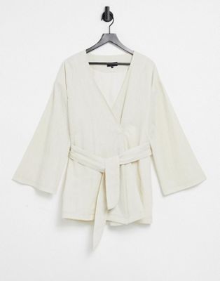 Asos White Kimono korenblauw straat-mode uitstraling Mode Vrijetijdskleding Kimono’s 