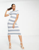 ASOS DESIGN Tall collared tiered midi dress with shirred waist in