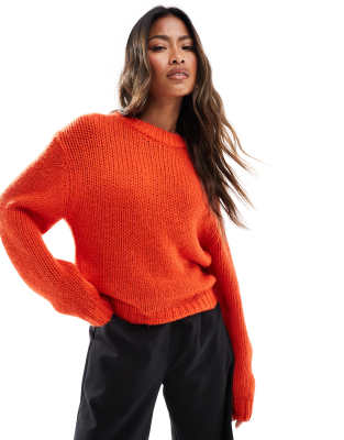 In The Style In The Style knitted oversized jumper in red