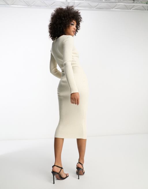 Cream knit outlet dress