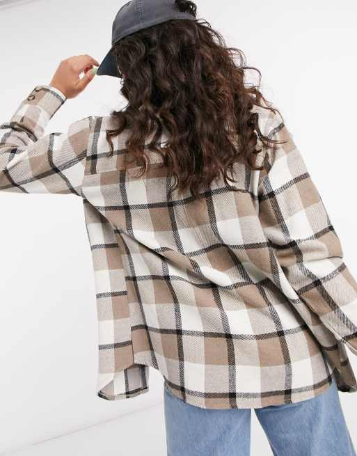 In The Style – Kremowa koszula oversize w kratę, tylko w ASOS, 2 z 4