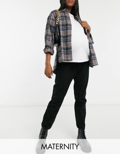 In The Style Maternity x Dani Dyer - Jeans med lige ben og taljekant over maven i sort