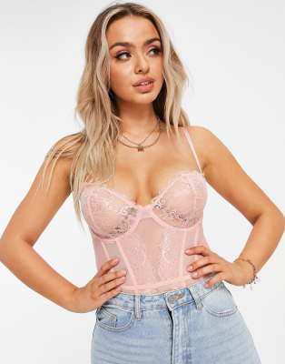 pink lace body