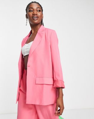 In The Style oversized blazer co-ord in pink