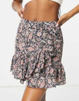 black and white paisley skirt