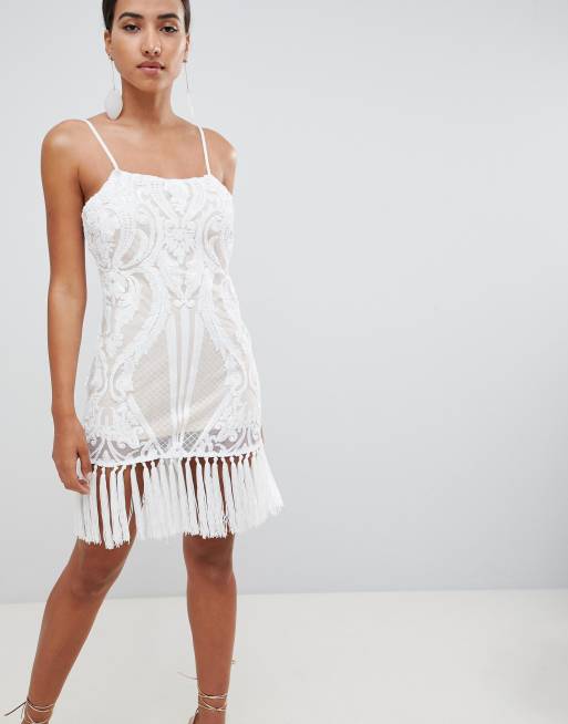 Strappy tassel clearance dress