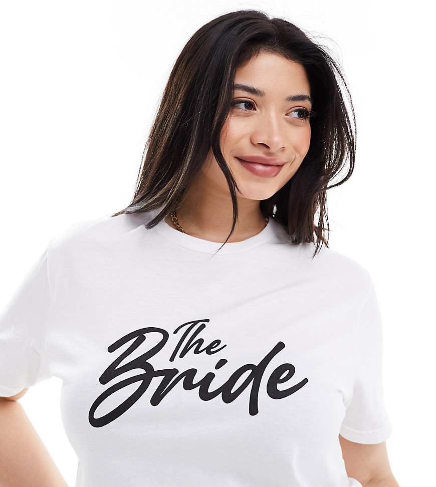 In The Style Plus Bride t-shirt in white