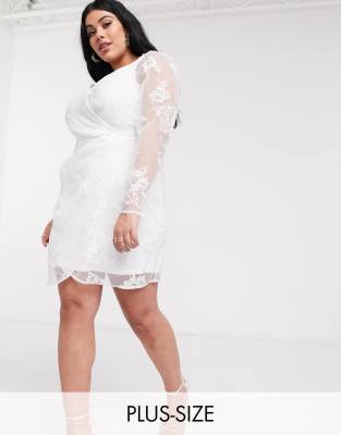 asos plus size white dress