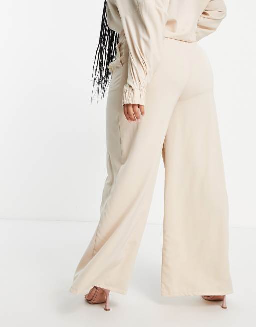 In The Style Plus – Hose in Cremeweiß mit weitem Bein, Kombiteil, 2 von 4