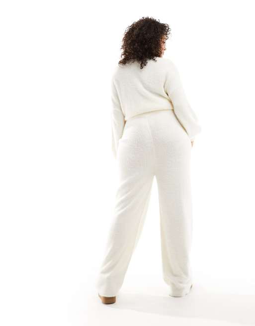 In The Style Plus - Pantaloni soffici color panna in coordinato, 5 di 5