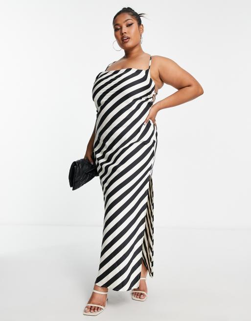 Back-Detail Side Slit Maxi Dress