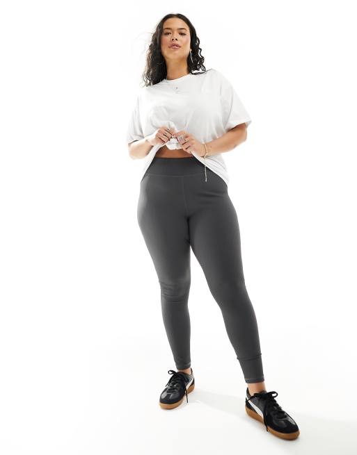 In The Style Plus sculpt and control high waisted leggings in charcoal