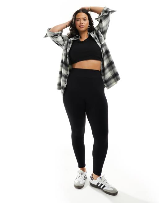 Plus Black Sculpt Leggings, Plus Size