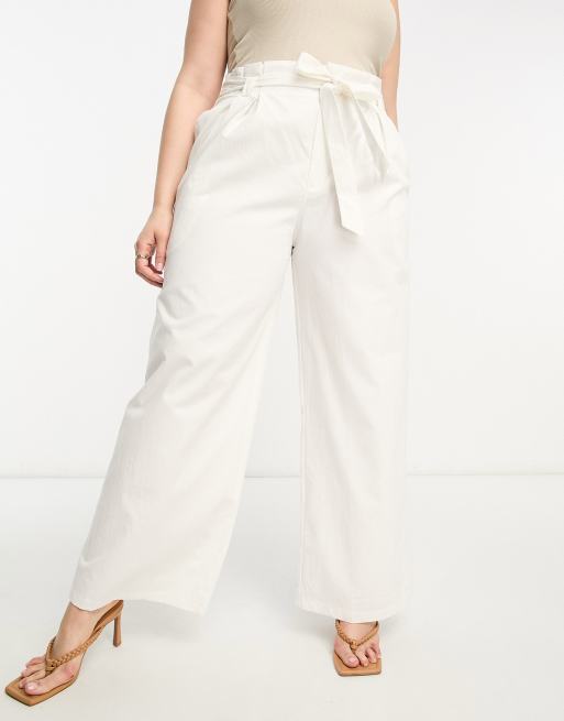 In The Style Plus – Vita vida palazzo-byxor med hög midja, 4 av 4