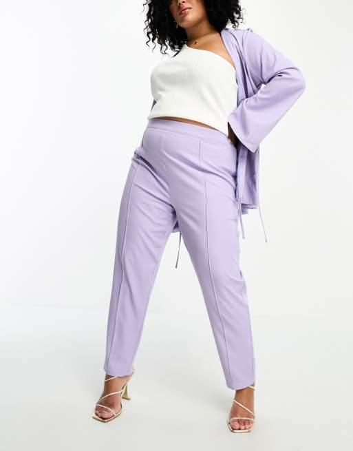 Plus Size Lavender Wide Leg Pant