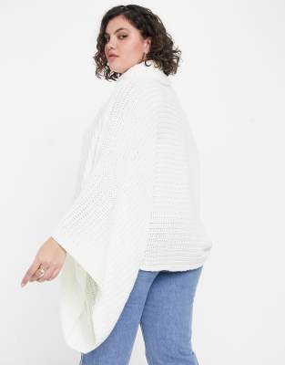 white sweater cape