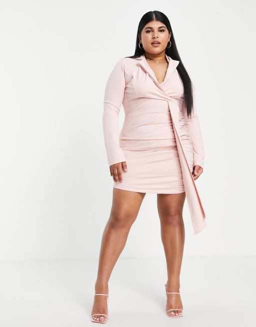 In The Style Plus x Dani Dyer exclusive blazer dress with sash