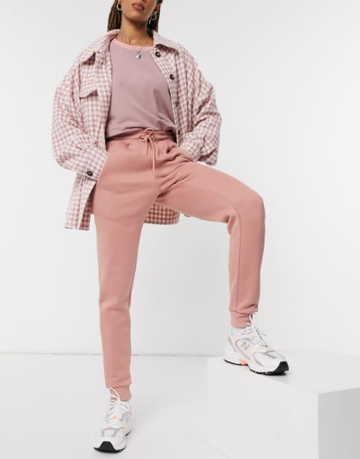 In The Style Plus x Gemma Collins – Rosa mjukisbyxor med tryck