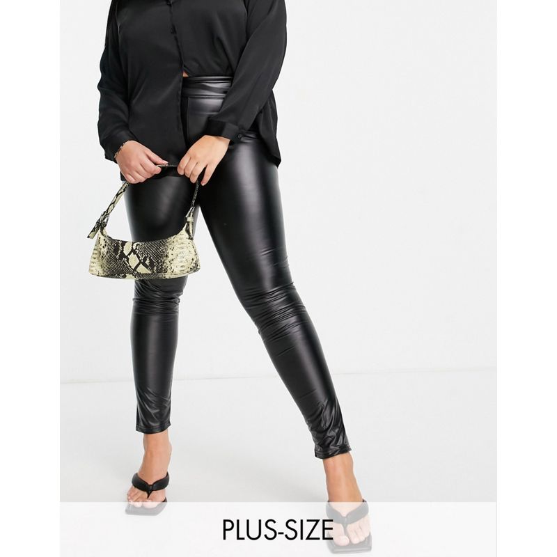 Leggings Pantaloni e leggings In The Style Plus x Jac Jossa - Pantaloni in pelle sintetica neri
