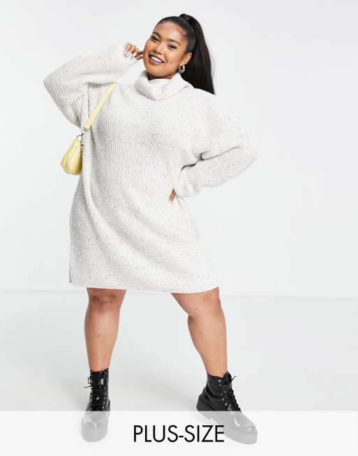 Plus size 2024 cream sweater dress