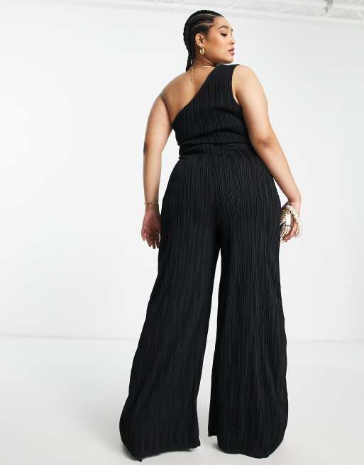 In The Style Plus x Liberty - Combinaison asymétrique ample - Noir, 3 de 4