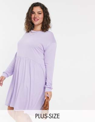 lilac smock dress