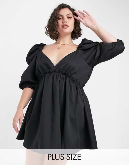 Asos black store dress plus size