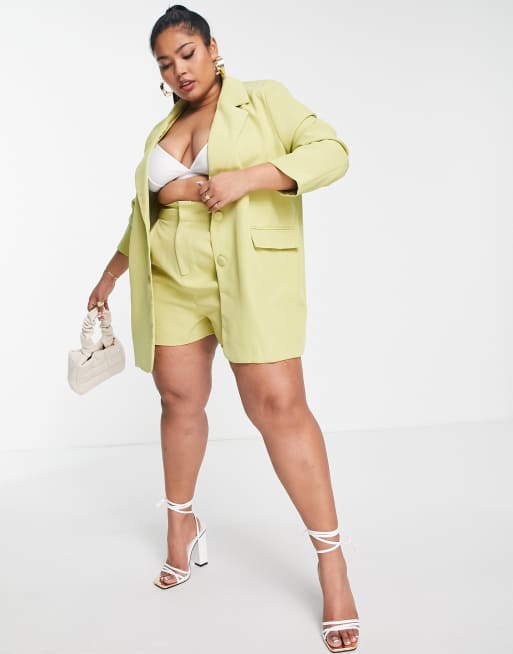 Oversized Blazer Shorts And Blazer Set Plus Size Korean Oversized
