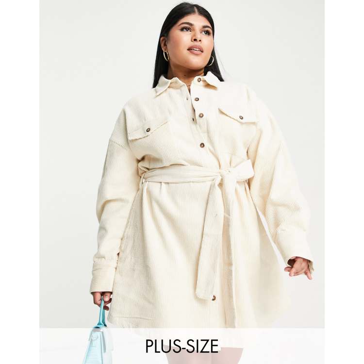 In The Style Plus x Perrie Sian button through shirt dress in