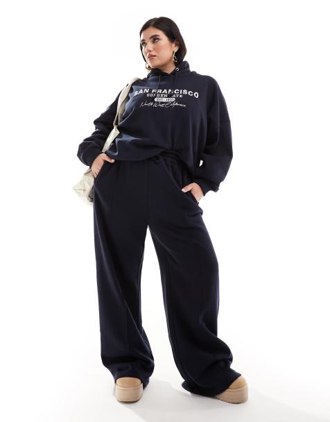 Ladies navy hot sale jogging bottoms