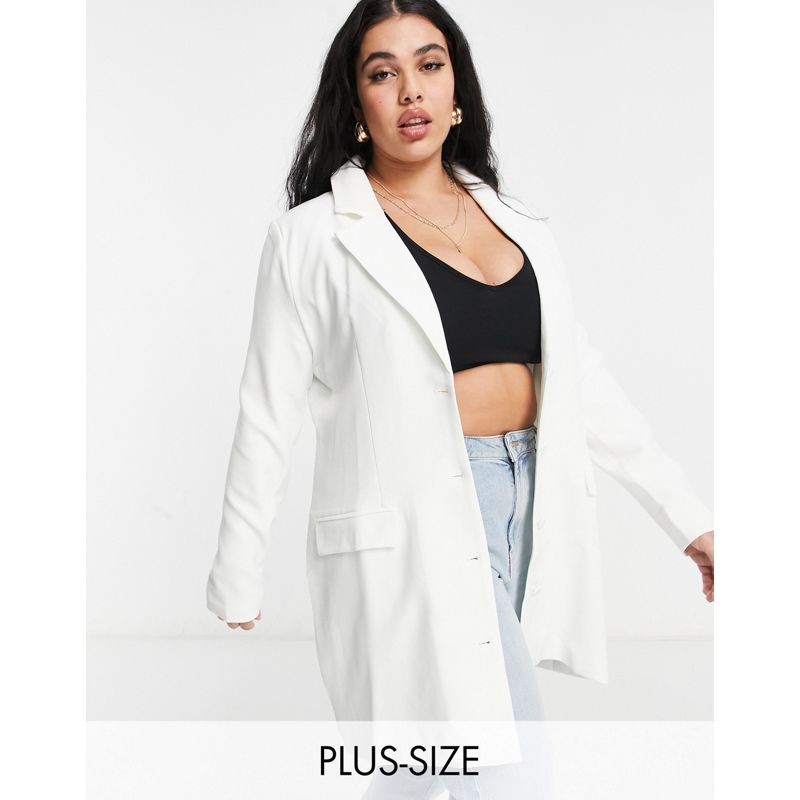 1Rnvy Donna In The Style Plus x Shaughna - Blazer oversize crema