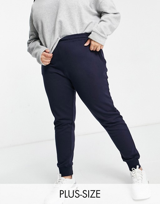In The Style Plus x Siannise Fudge jogger in navy