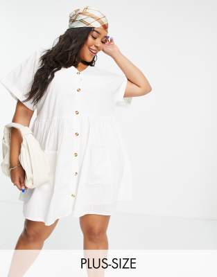 white skater dress plus size