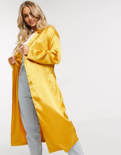 Satin sales duster jacket