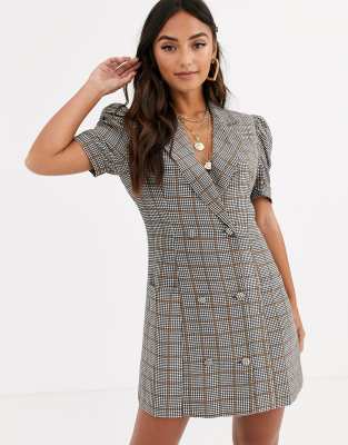 blazer dress plaid
