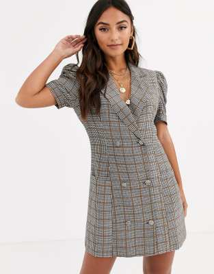 short sleeve blazer dress