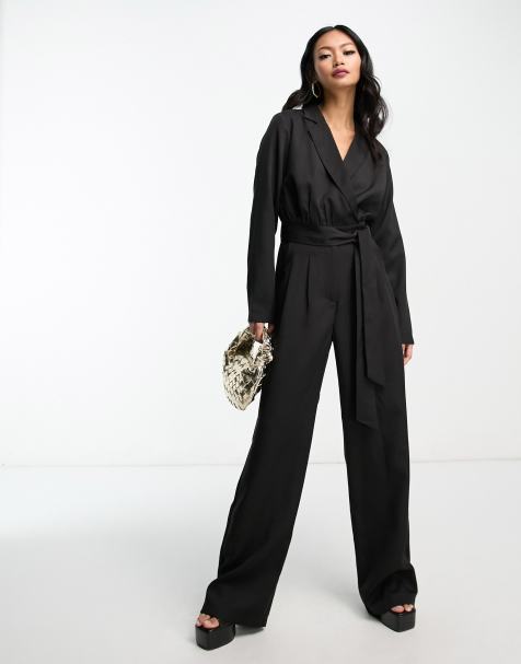 In The Style - Smoking-jumpsuit in zwart - view 1