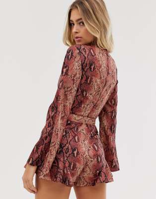 snakeskin playsuit