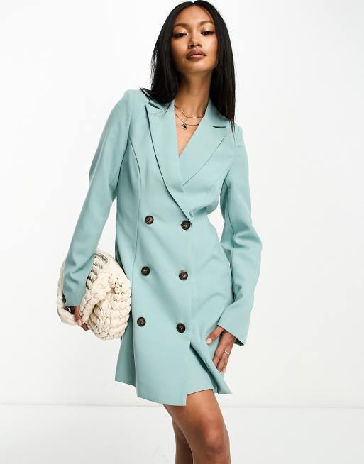 TAILORED DOUBLE BREASTED BLAZER - Bluish