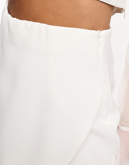 River Island tailored shorts with belt in white