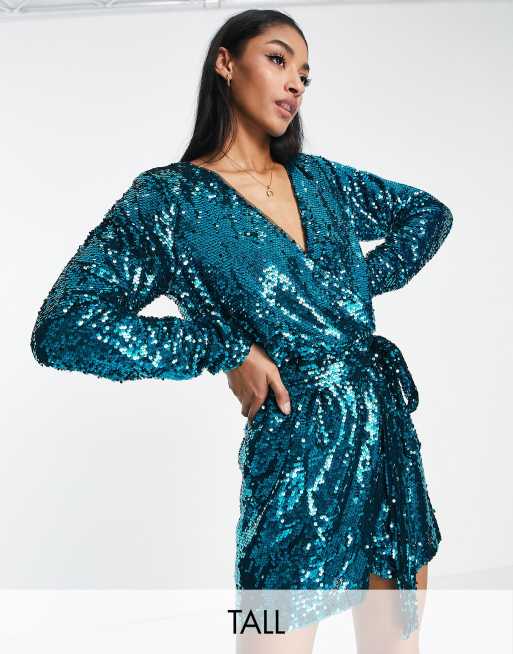 Sequin hot sale wrap playsuit