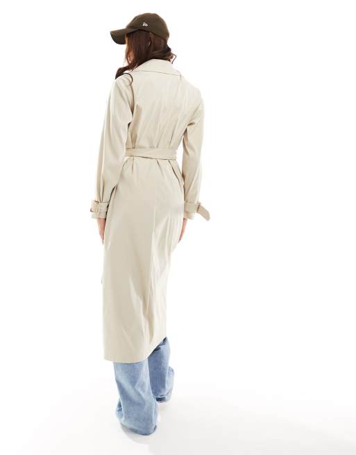 In The Style - Trench color pietra allacciato in vita, 4 di 4