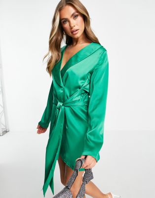 in the style green blazer