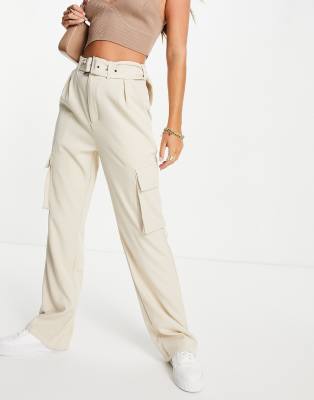 high waisted wide leg cargo pants