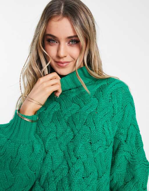 Green on sale chunky jumper