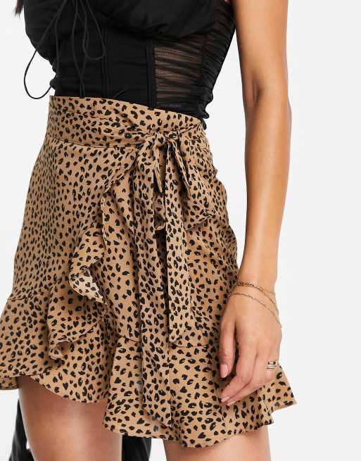 Cheetah print hotsell wrap mini skirt