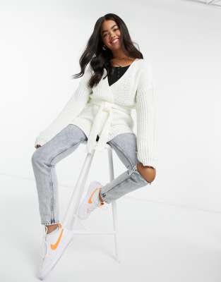 In The Style x Billie Faiers - Gilet à manches ballon - Blanc