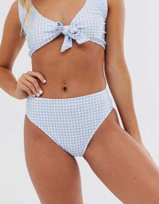 blue gingham bikini