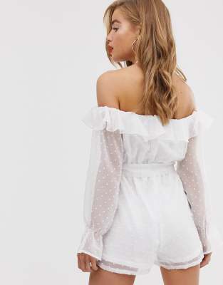 in the style white playsuit